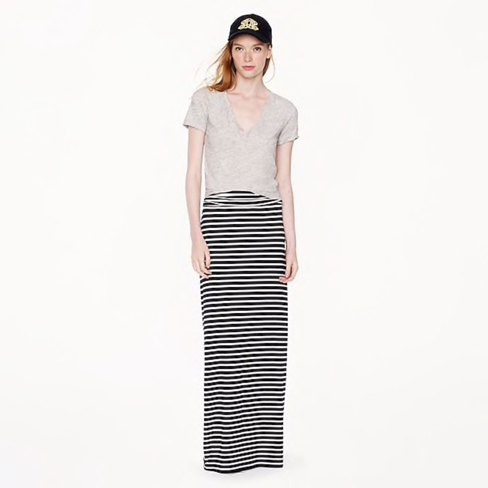 Black and white striped maxi skirt (J Crew)